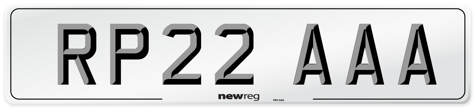 RP22 AAA Number Plate from New Reg